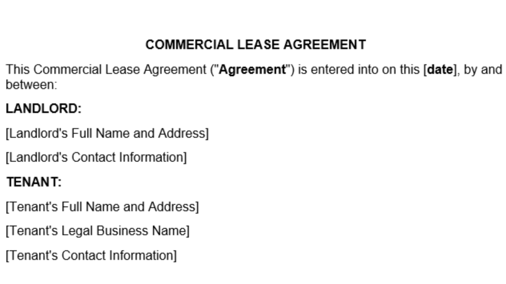 Lease agreement